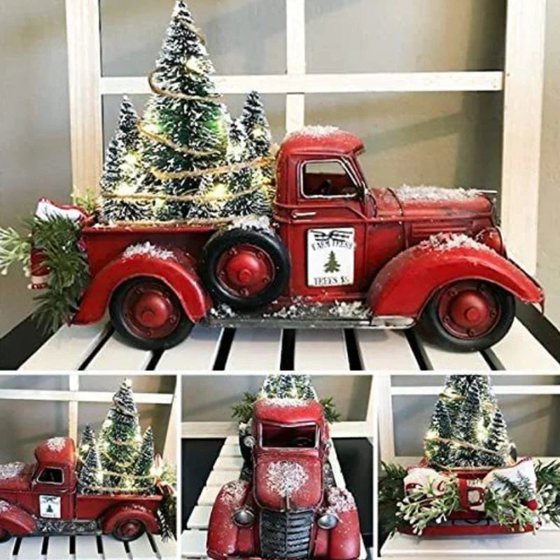 Festive Decorative Lorry - Christmas Charm for Your Home