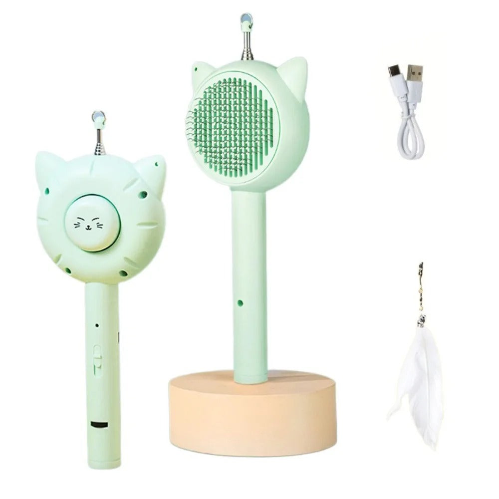 Retractable Grooming Comb - Gentle Grooming and Fun for Cats