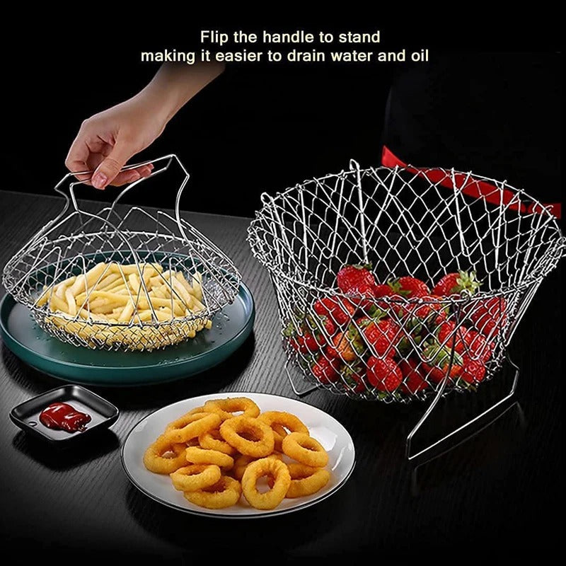 Foldable Stainless Steel Kitchen Strainer