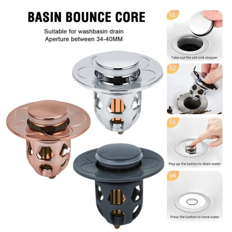 Universal Washbasin Drain Plug - Perfect Fit for Every Washbasin