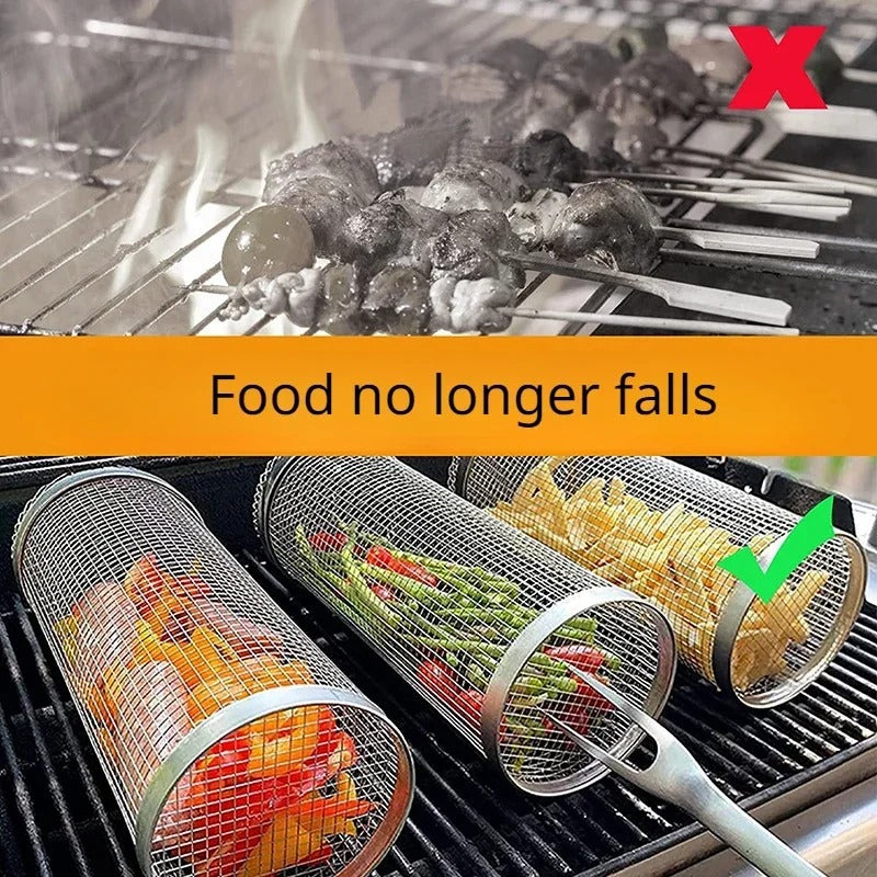 Rotatable Stainless Steel Grill Cage