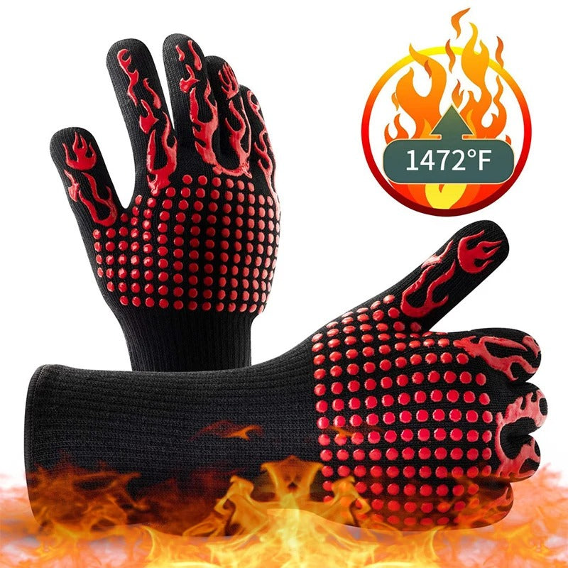 Professional Heat - Resistant Barbecue Gloves - 1 Pair