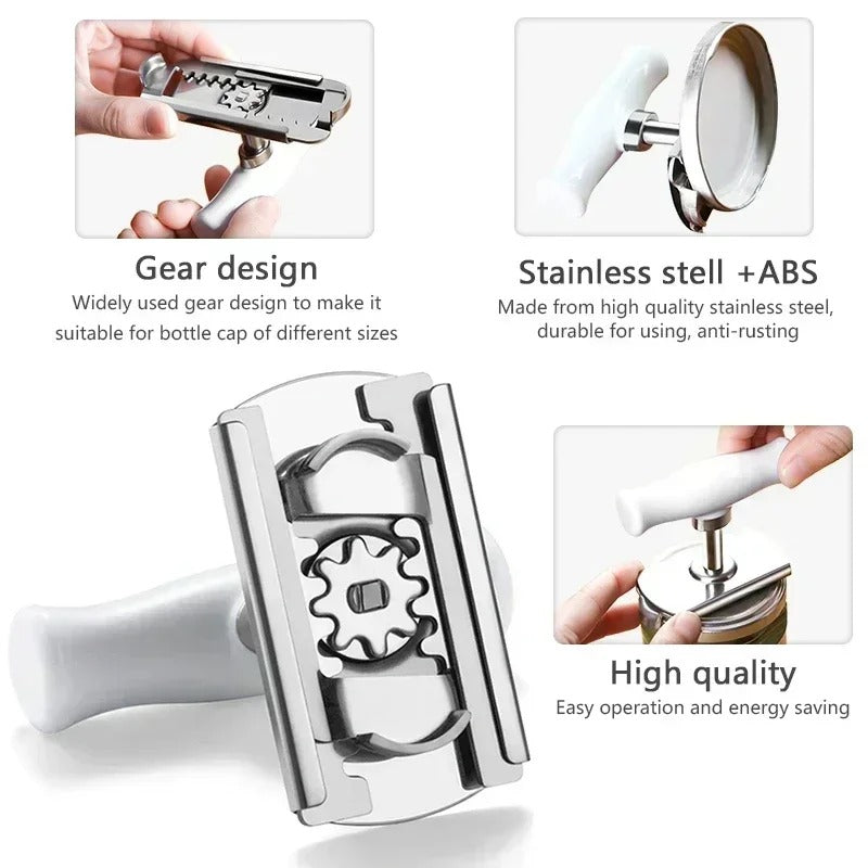 Universal Stainless Steel Can Opener - Adjustable for Any Size!