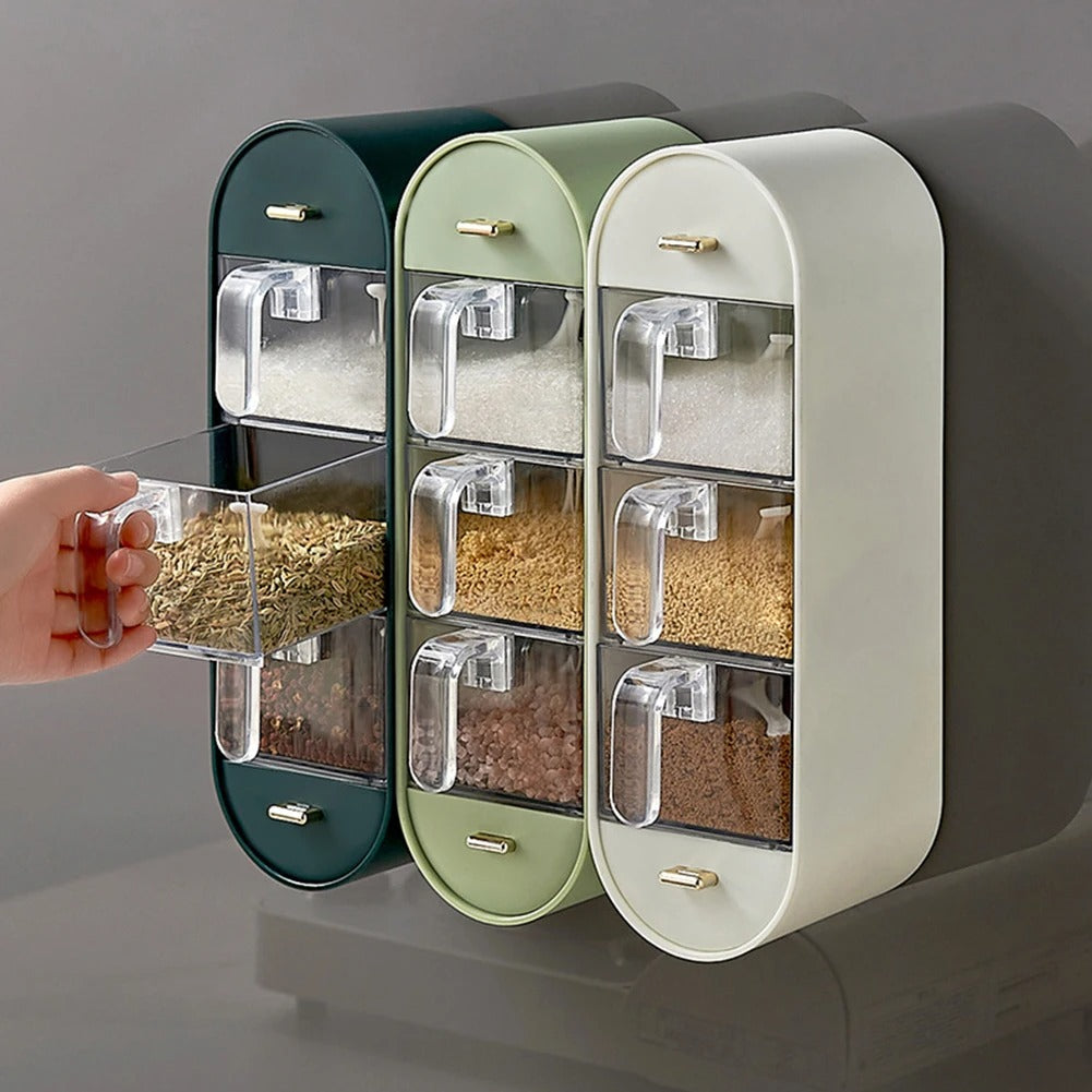 Space - Saving Spice Box for Wall Mounting - Organisation & Convenience in Your Kitchen!