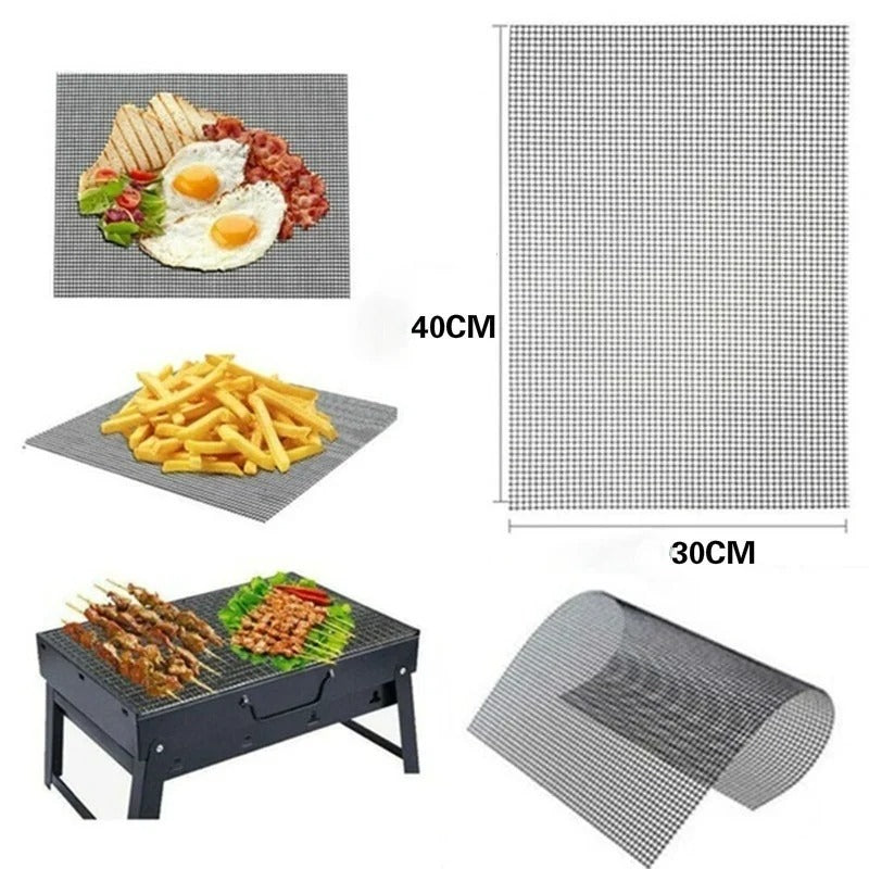 Non - Stick Teflon Grill Mat - Perfect for Stress - Free Grilling