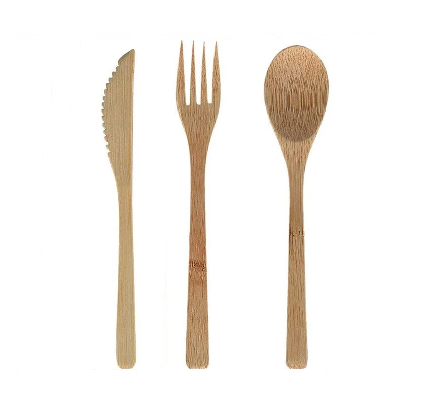 Sustainable Bamboo Cutlery Set - Portable, Stylish and Environmentally Friendly