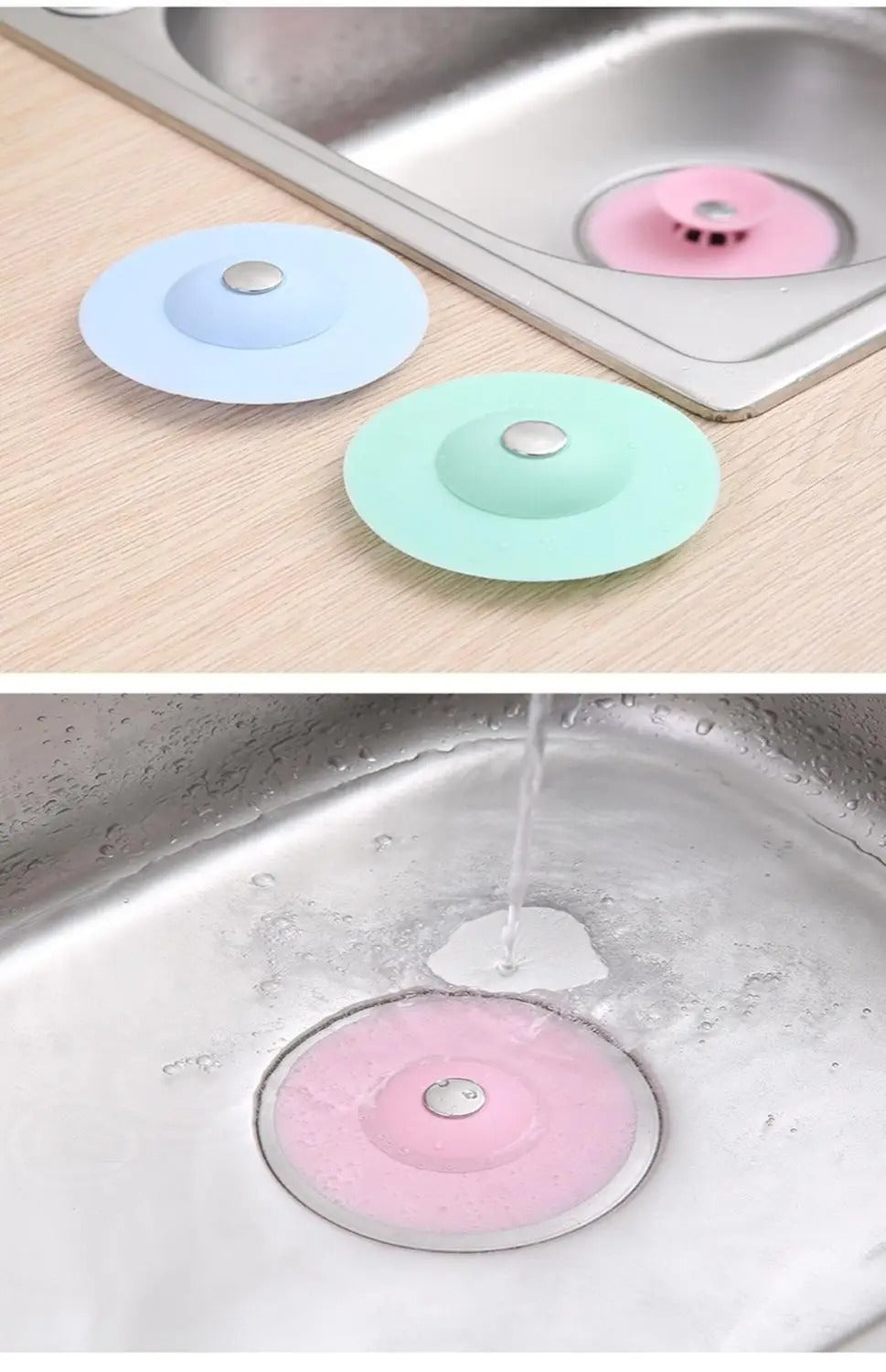 Flexible Drain Plug with Hair Strainer