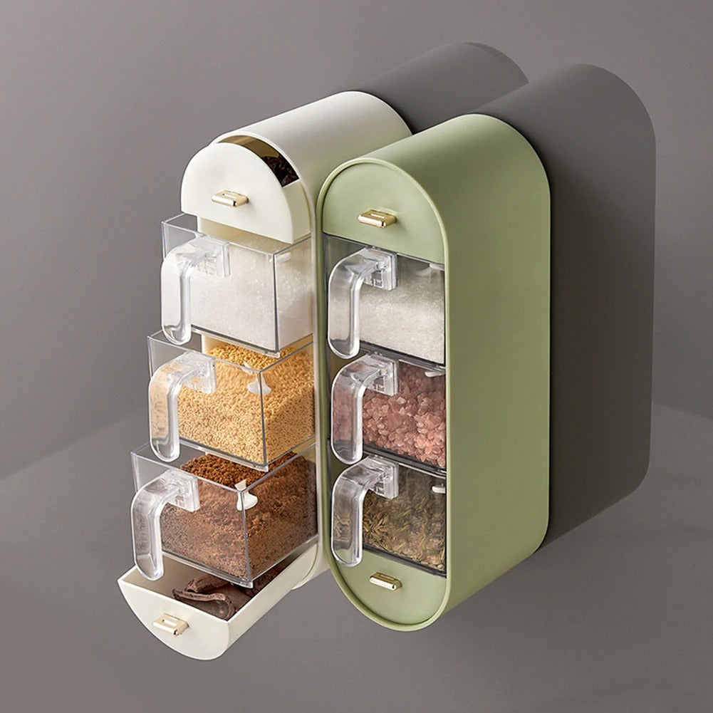 Space - Saving Spice Box for Wall Mounting - Organisation & Convenience in Your Kitchen!