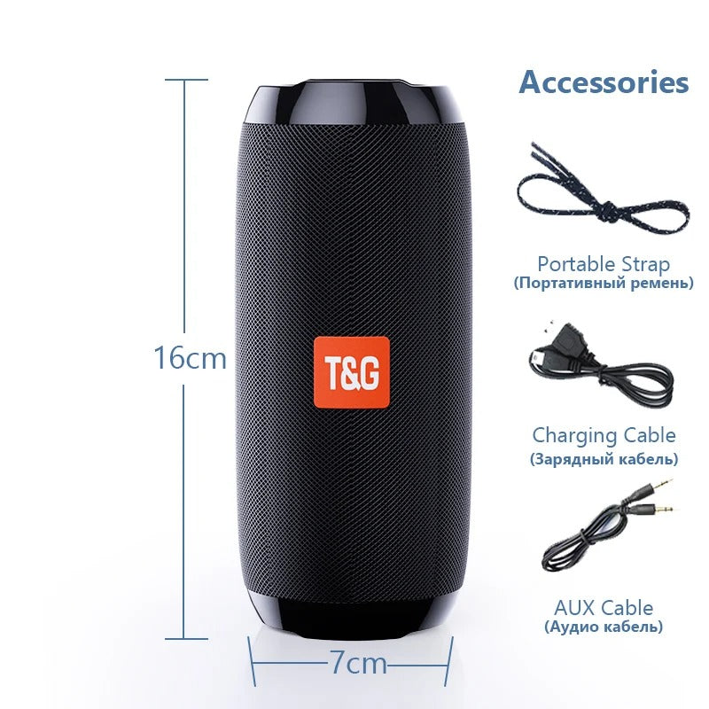 Compact Bluetooth Speaker with Versatile Connection Options
