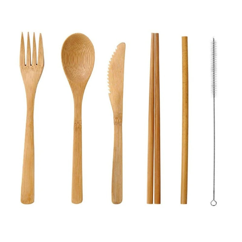 Sustainable Bamboo Cutlery Set - Portable, Stylish and Environmentally Friendly