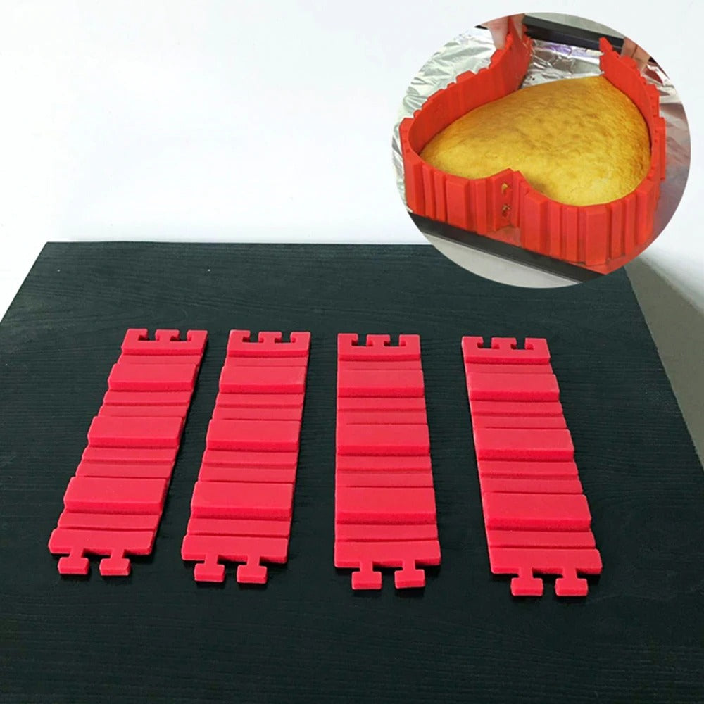 Flexible Silicone Cake Mould Set (4 Pieces)