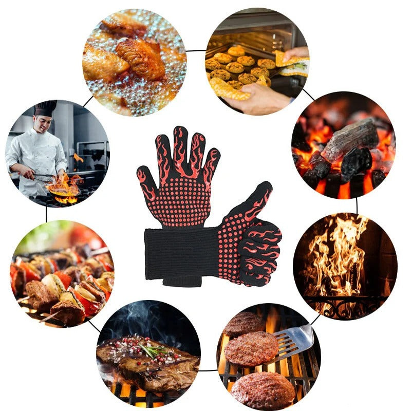 Professional Heat - Resistant Barbecue Gloves - 1 Pair