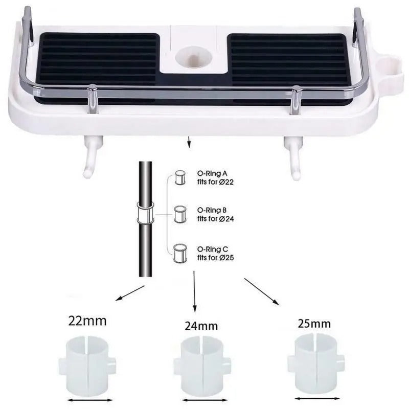 Flexishower Shelf - Height - Adjustable Shower Shelf