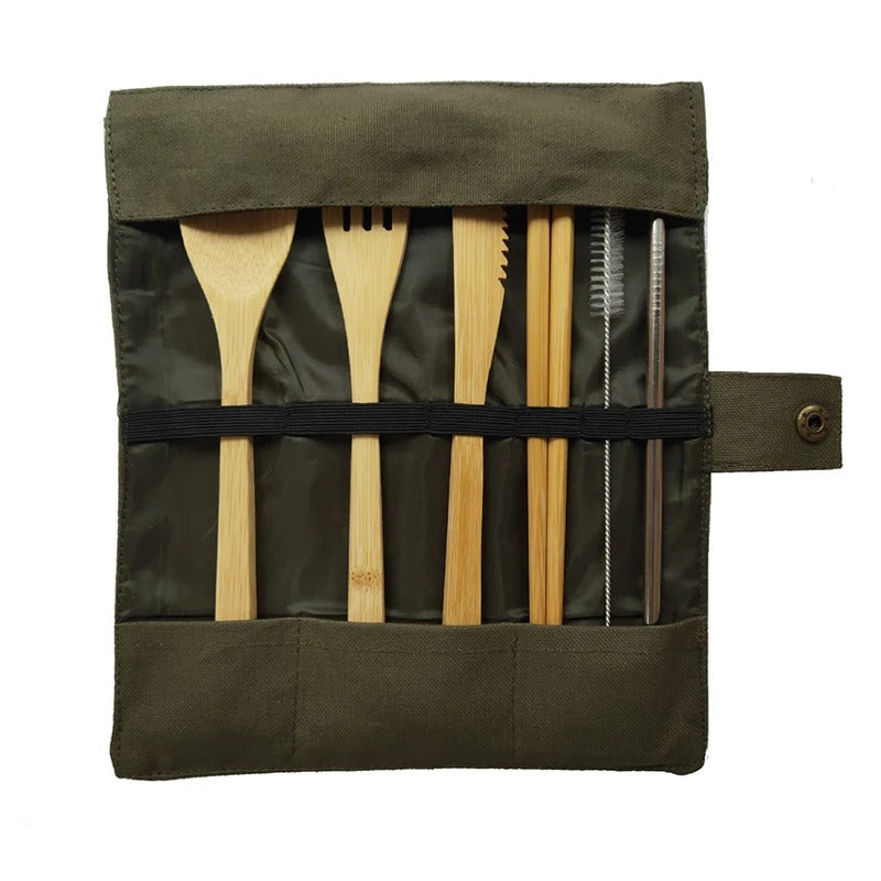 Sustainable Bamboo Cutlery Set - Portable, Stylish and Environmentally Friendly