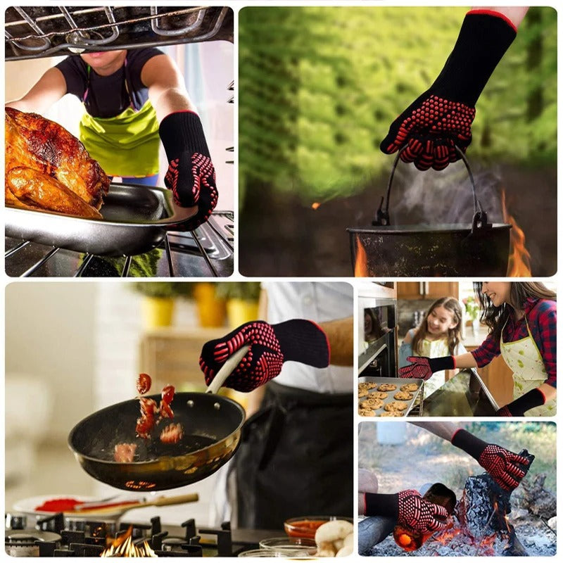 Professional Heat - Resistant Barbecue Gloves - 1 Pair