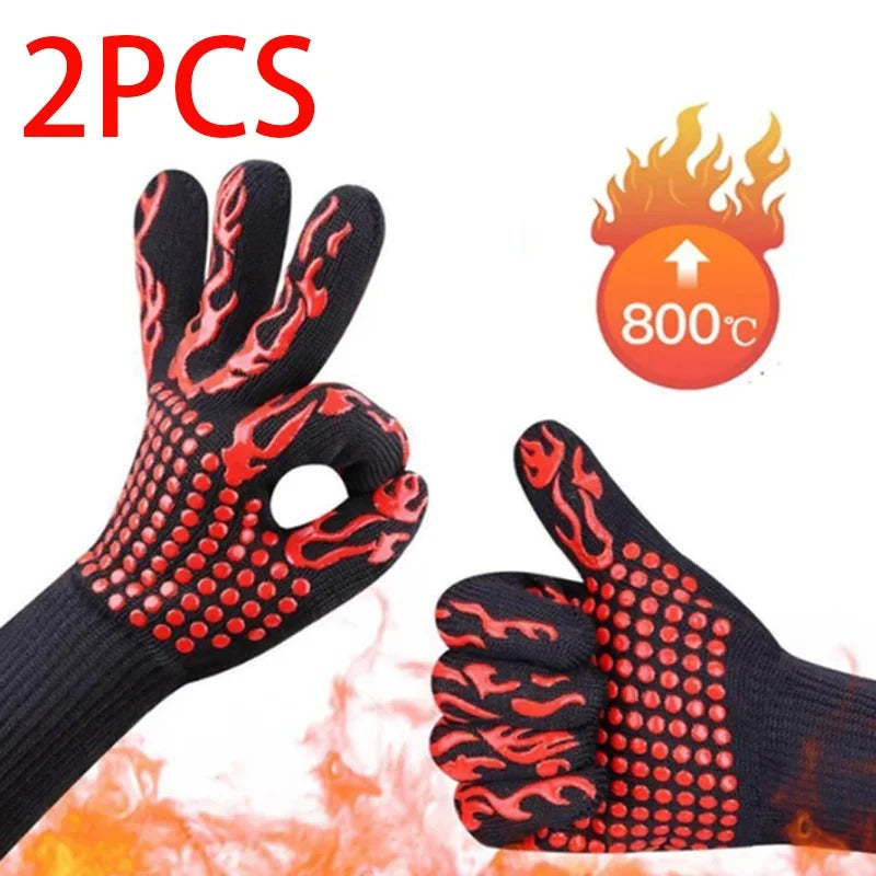 Professional Heat - Resistant Barbecue Gloves - 1 Pair
