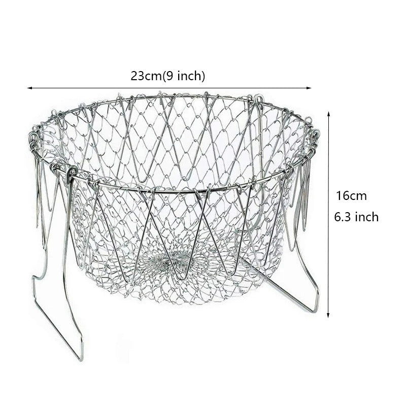 Foldable Stainless Steel Kitchen Strainer