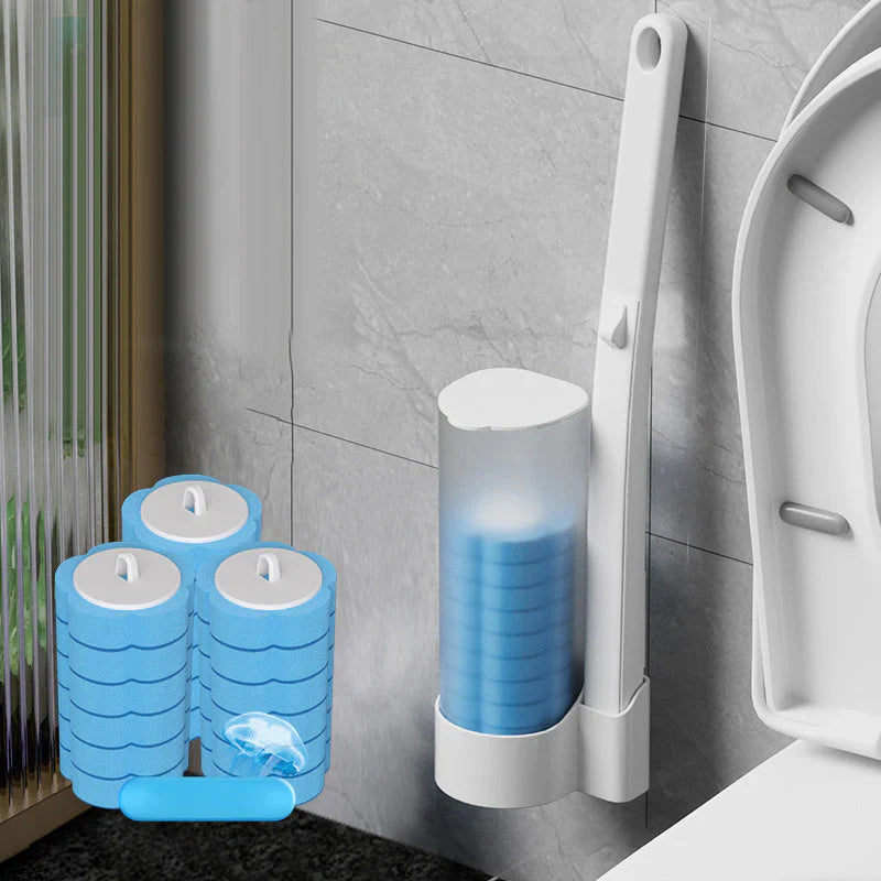 Disposable Toilet Brush with Refill Heads