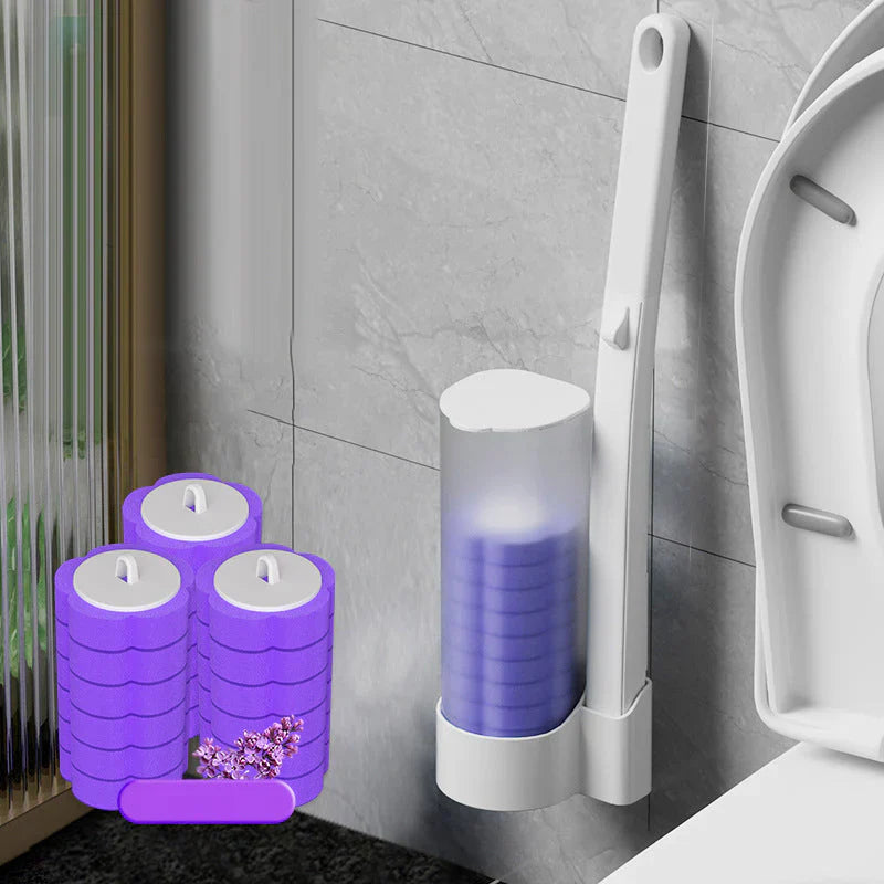 Disposable Toilet Brush with Refill Heads