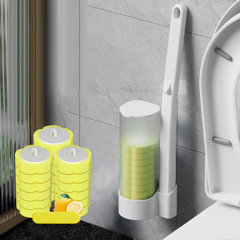 Disposable Toilet Brush with Refill Heads