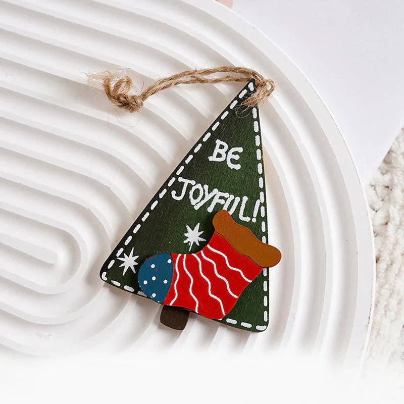 Wood Pendant for Festive Christmas Decorations