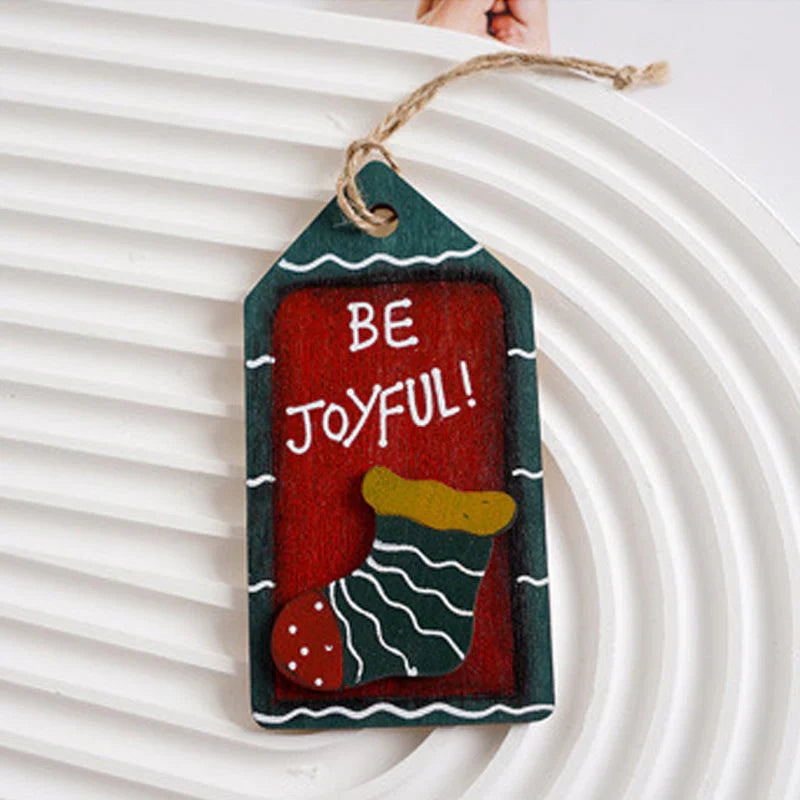 Wood Pendant for Festive Christmas Decorations