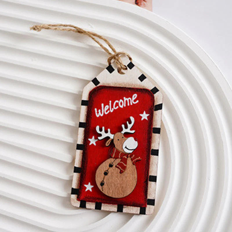 Wood Pendant for Festive Christmas Decorations