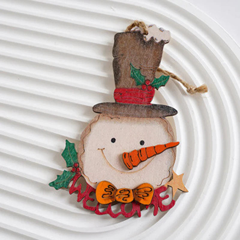 Wood Pendant for Festive Christmas Decorations