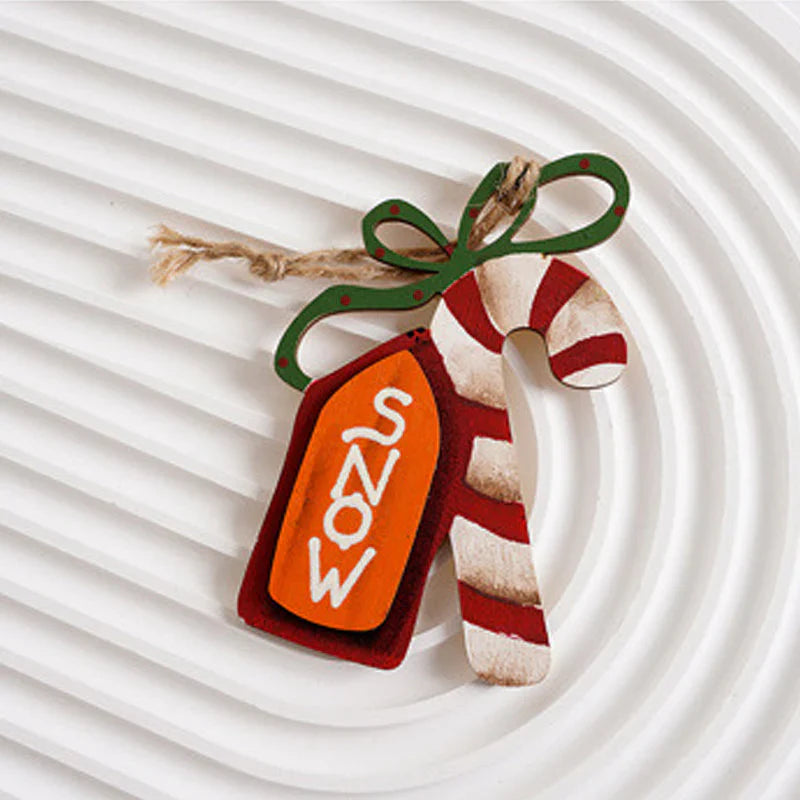 Wood Pendant for Festive Christmas Decorations