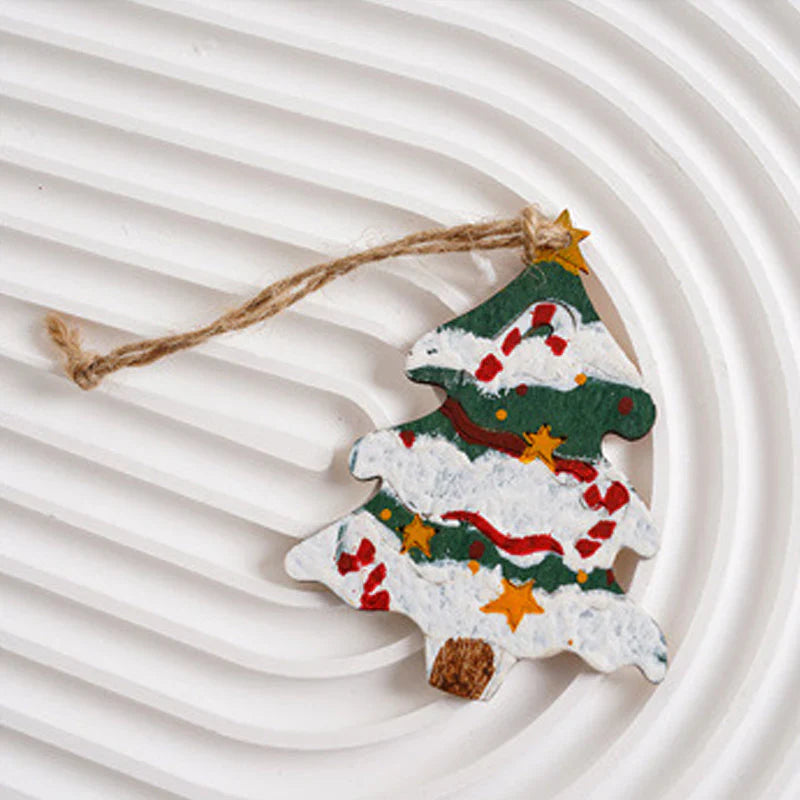 Wood Pendant for Festive Christmas Decorations