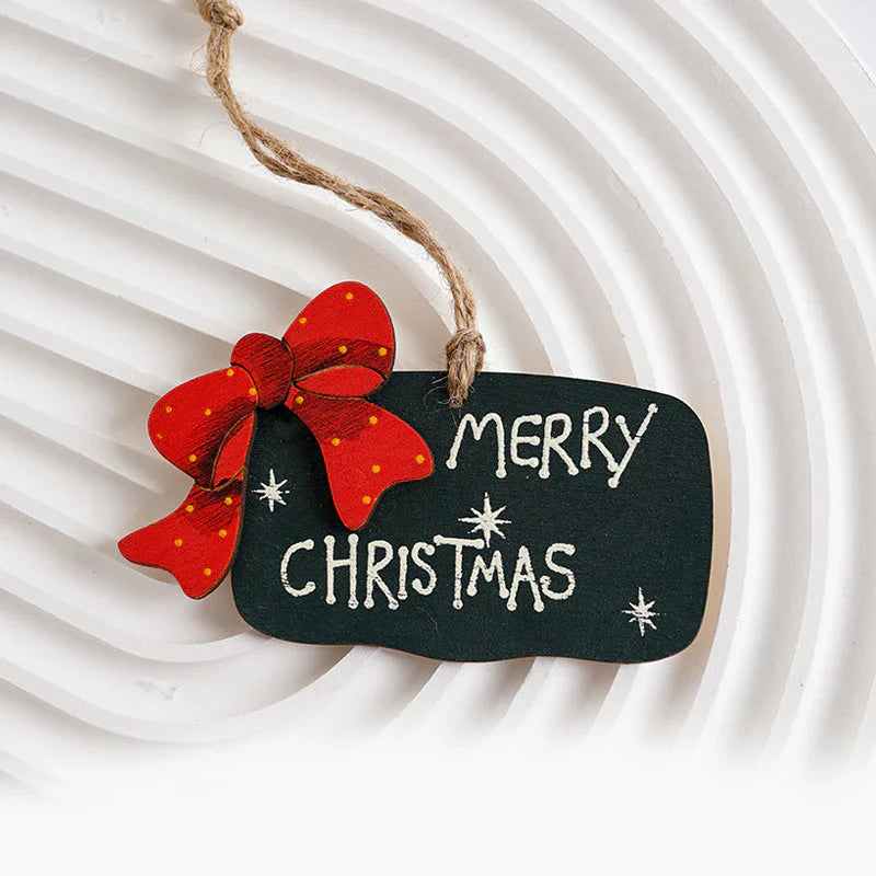 Wood Pendant for Festive Christmas Decorations