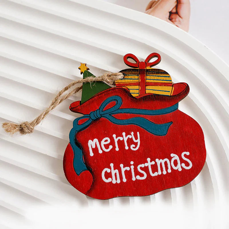 Wood Pendant for Festive Christmas Decorations