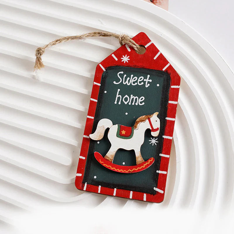Wood Pendant for Festive Christmas Decorations