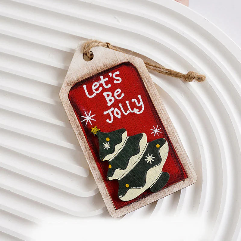 Wood Pendant for Festive Christmas Decorations