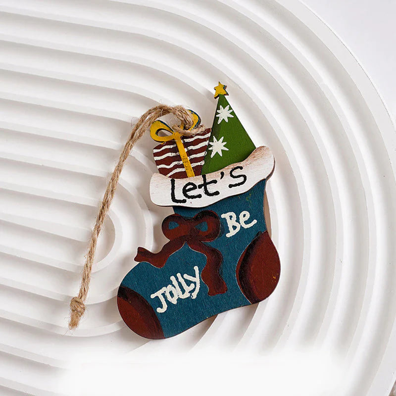 Wood Pendant for Festive Christmas Decorations