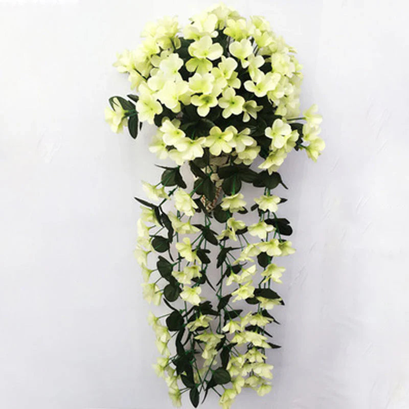 Decorative Hanging Basket with Artificial Violets - Elegance for Your Home!