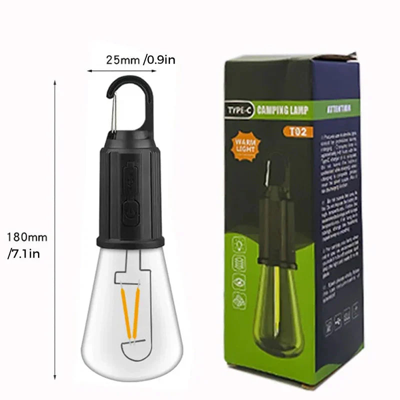 Retro Camping Lamp with Type C Charging