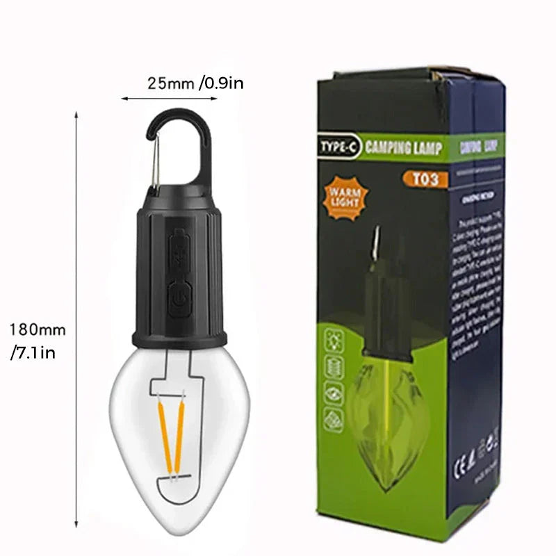 Retro Camping Lamp with Type C Charging