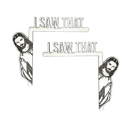 Funny Jesus Door Frame Decoration - the Holy Look with Humour!