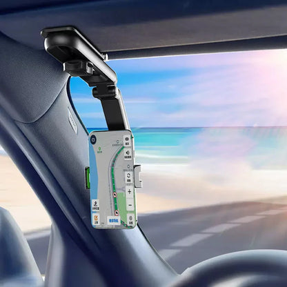 Rotatable Sun Visor Mobile Phone Holder - Safe & Flexible When Travelling!