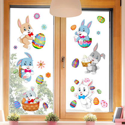 Spring Magic - Easter Bunny Window Stickers for a Festive Decoration