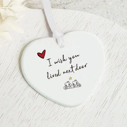 Heart - Shaped Christmas Pendant Made From Ceramic