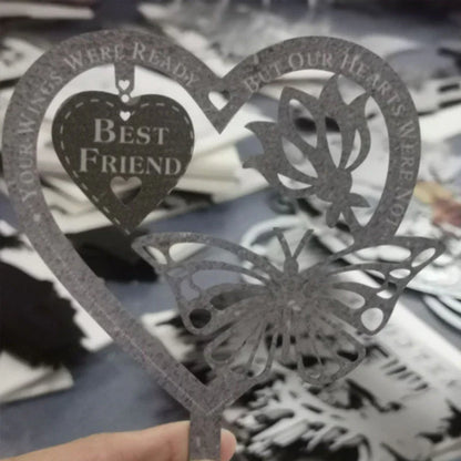 Memory Butterfly Decoration with Heart