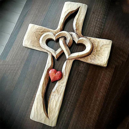 Lovely Heart and Cross Sculpture