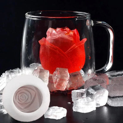 3d Silicone Rose Mould - Ice Cube Mould for Creative Drinks