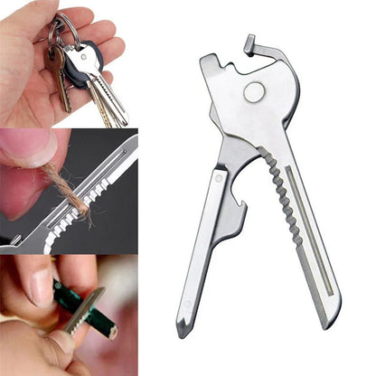 6 - In-1 Stainless Steel Mini Tool Key Ring
