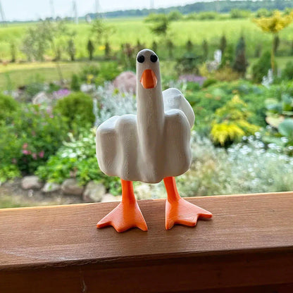 Cheerful Duck Figure for the Garden