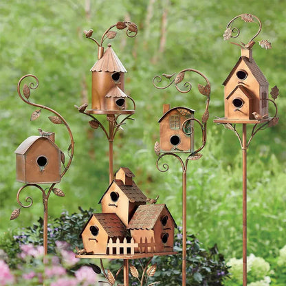 Metal Bird House for the Garden - Decorative & Weatherproof