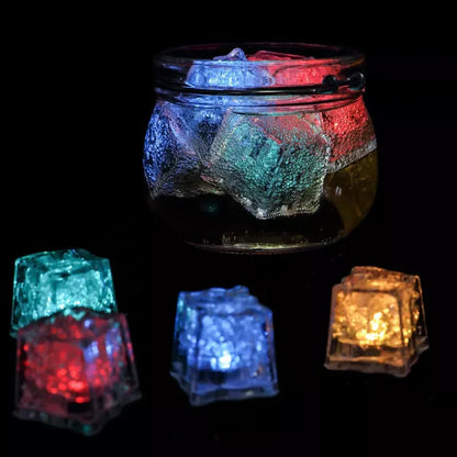 Led Ice Cube Lights - Multicoloured Lighting Set (12 Pieces)
