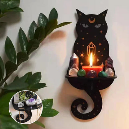 Creative Wooden Candle Holder with Storage